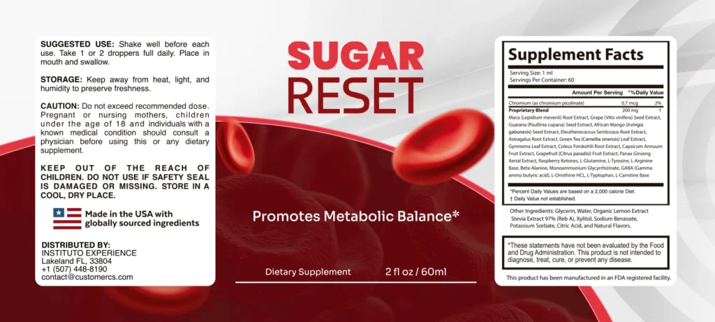 Sugar Reset ingredients